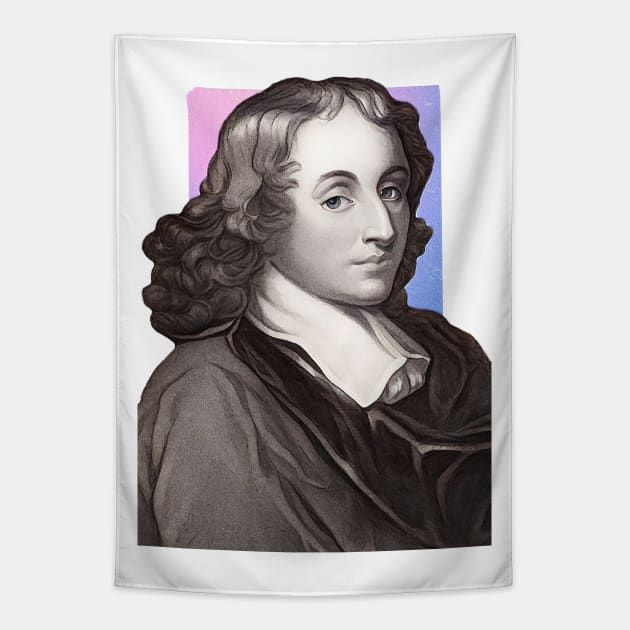 French Mathematician Blaise Pascal illustration Tapestry by Litstoy 