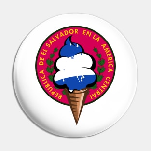 El Salvador flag ice cream Pin