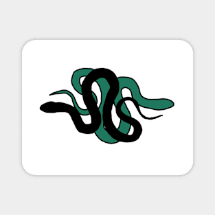 Black and green snakes (horizontal) Magnet