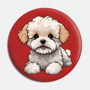 Kawaii Maltipoo Dog Lover Pin