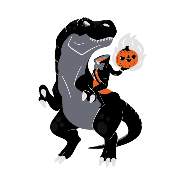 Headless Horseman Riding a Dinosaur by TaylorRoss1