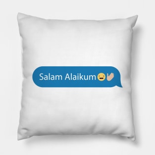 the Greeting of Islam - Imessage - Text Bubble - Text Message - Salaam Alaikum Pillow