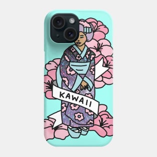 Kawaii Pink Glitter Anime Japan Cosplay Geisha Phone Case