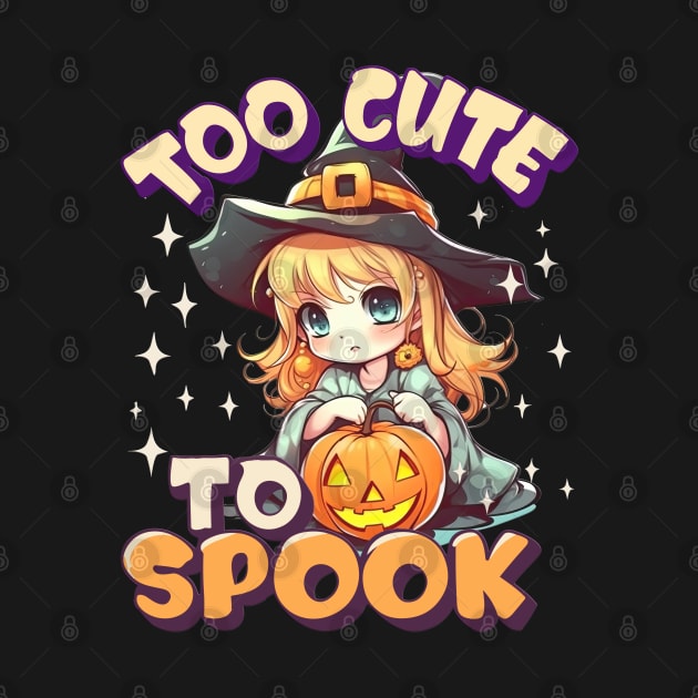 Too Cute To Spook Blonde Chibi Anime Witch by RuftupDesigns