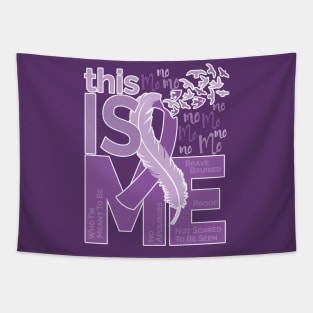 This Is Me - Awareness Ribbon - Feather - Purple Tapestry