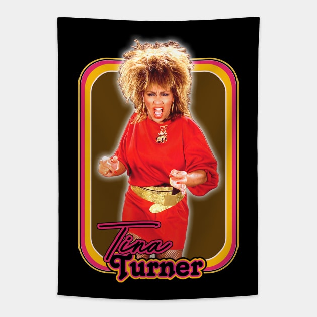 Tina Turner /// 80s Style Retro Fan Art Design Tapestry by DankFutura