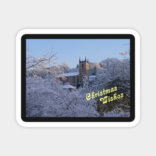 Christmas Card Christmas Wishes Winter Church St Michaels Ironbridge Magnet