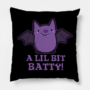 A Little Batty Cute Baby Bat Pun Pillow