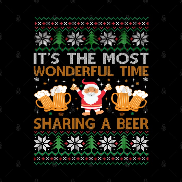 its the most wonderful time sharing a beer by MZeeDesigns