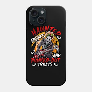 Halloween Haunted Riffs And Punked Out Treats Phone Case