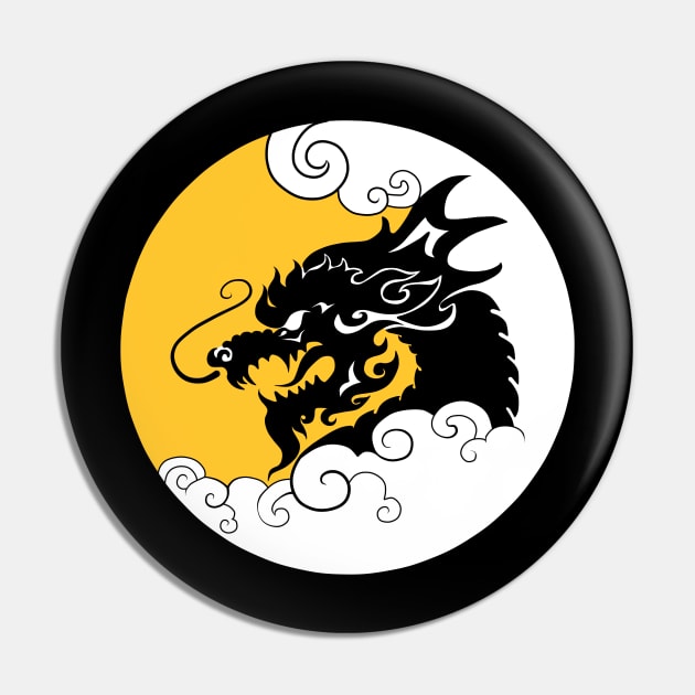 Ronin Dragon Pin by Lil's Shop