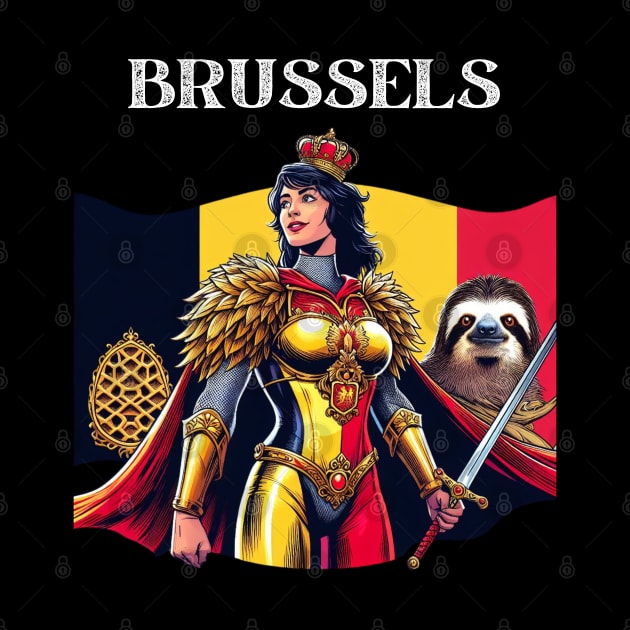 Brussels 70's Fantasy Comic Book Superhero Belgian Female by Woodpile