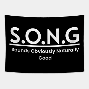 SONG Meaning Word Art Minimalist Design Tapestry