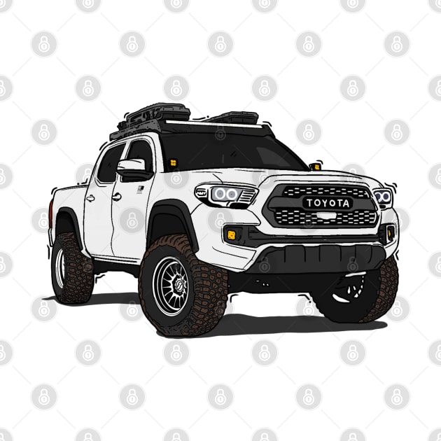 Toyota 4Runner White by 4x4 Sketch