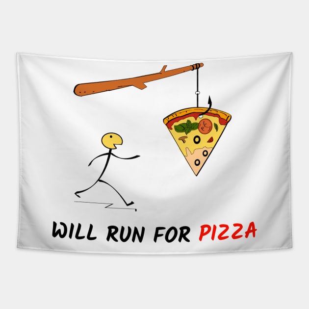 Will run for pizza Tapestry by Dogefellas