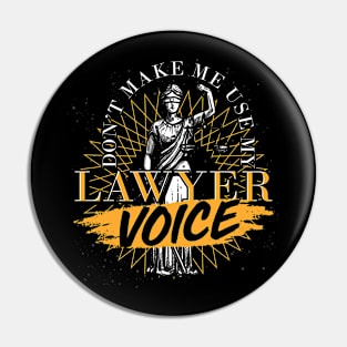 Law Lover Advocate Funny Attorney Lawyer Pin