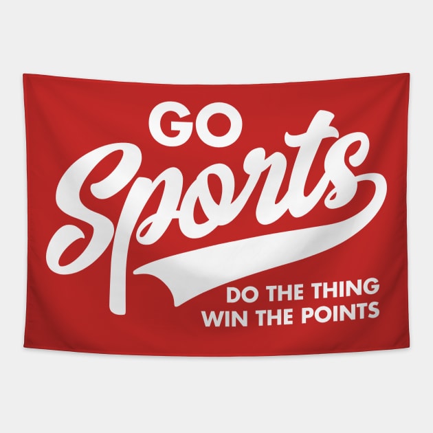 Go Sports Do The Thing Win the Points Athletic Script Tapestry by DetourShirts