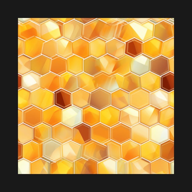 Honeycomb Hues: A Fashionable Geometric Fabric Pattern #3 by AntielARt