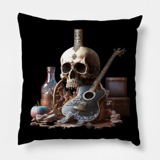 Extremely Heavy Metal Skull Pillow