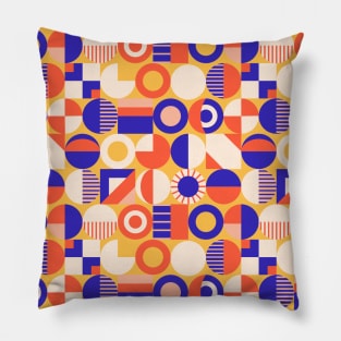 Geometric Colorful Print Pillow