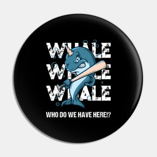 Baseball Whales T-Shirt - Funny Whale Pun Joke Quote Pin