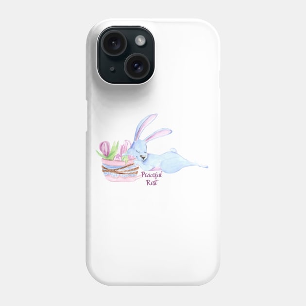 Peaceful Rest - Sleeping Rabbit Phone Case by Animal Specials