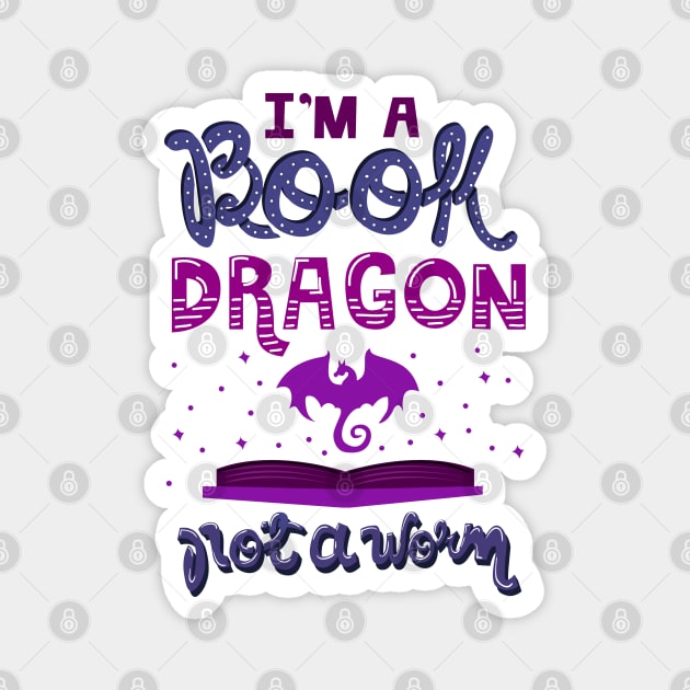 Book Dragon Magnet by KsuAnn