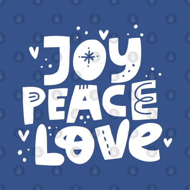 Joy Peace Love - Christmas Gift - Christmas Tshirt by igzine