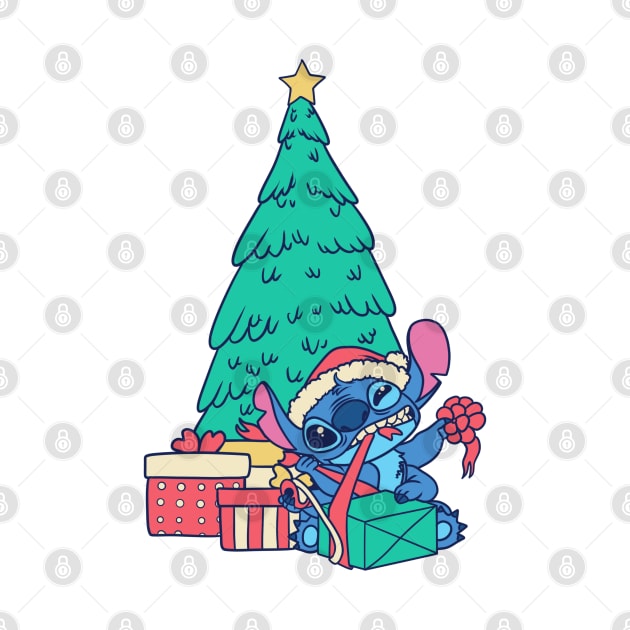 Stitch Christmas Tree Lilo And Stitch by thelazyshibaai