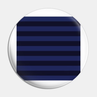 Navy Blue and Dark Navy Stripes, Horizontal Awning Stripes Pin