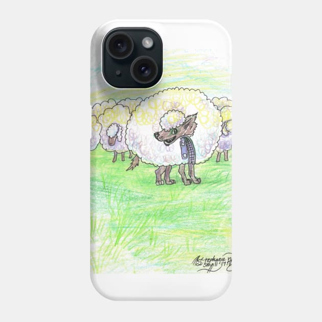 Wolf In Sheeps Clothing Zipper Funny Cute Adorable Wolves canine hound puppy pups sheepdog Phone Case by pegacorna