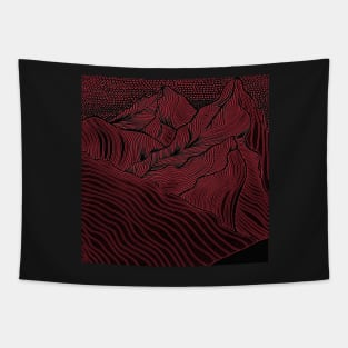 Red Flow Mountain Tapestry