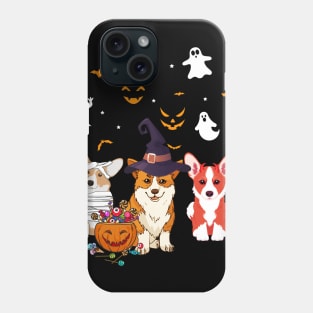 Funny Three Corgi Halloween Gift Phone Case