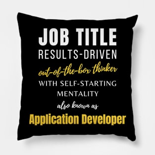 Application Developer | Career Management Office Co Worker Job Pillow