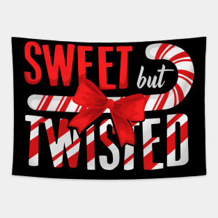 Sweet but twisted Christmas candy cane Tapestry