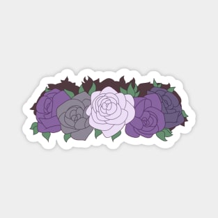 Asexual Pride Flower Crown Magnet