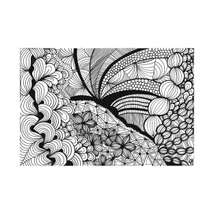 Pattern black and white inspired by zentangle T-Shirt