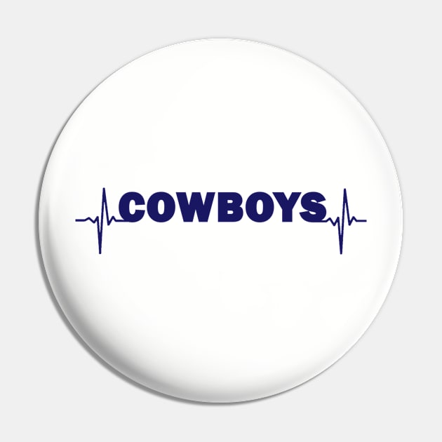 Cowboys heartbeat Pin by Flyingpanda