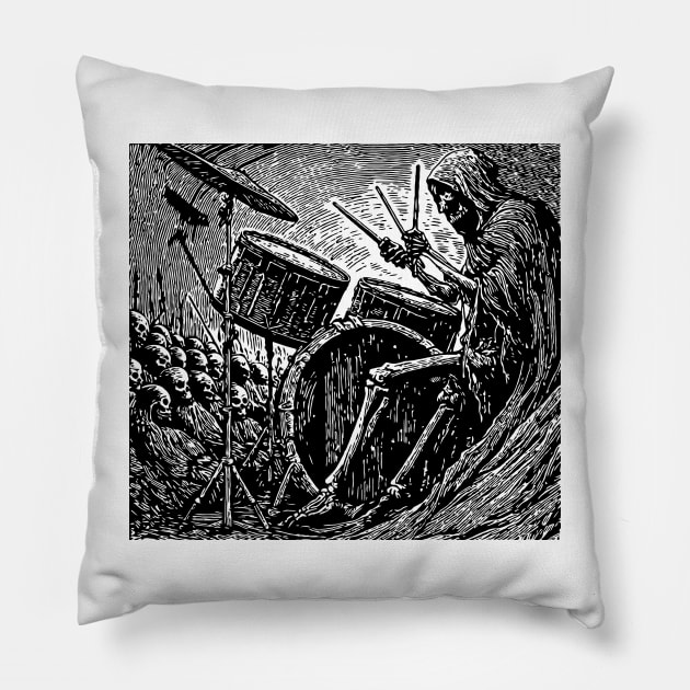 Drummer Pillow by LastViewGallery