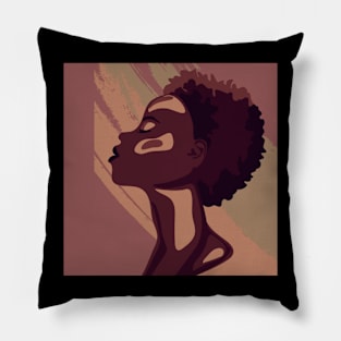 Natural Melanin Woman Pillow