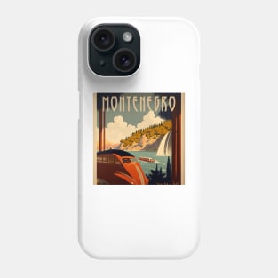 Montenegro Vintage Travel Art Poster Phone Case