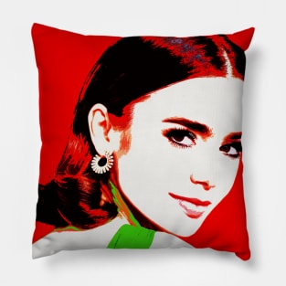 lily collins Pillow