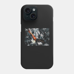 Eagle over New York sketch Phone Case