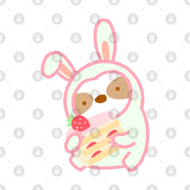 Cute Strawberry Shortcake Bunny Sloth by theslothinme