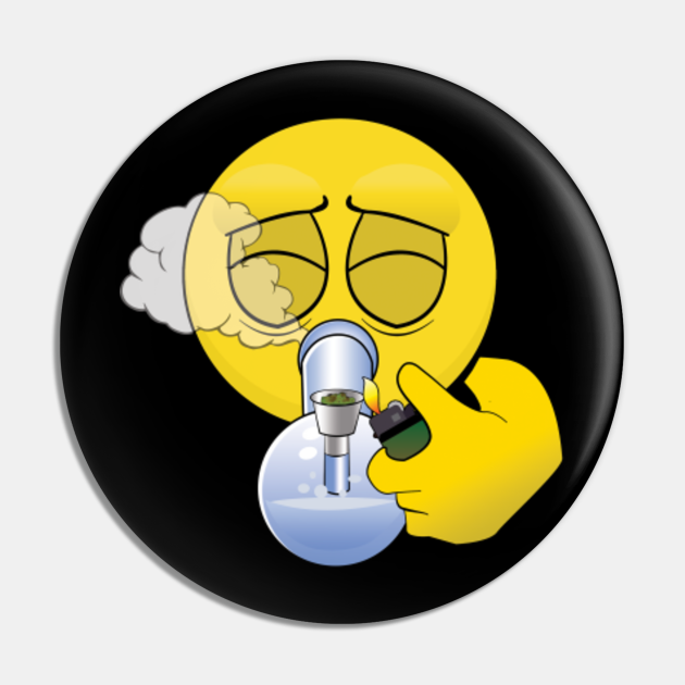 Smiley Bong Emoji Emoticons Pin TeePublic