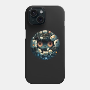 Creepy Kawaii Alien Cat Infestation Phone Case