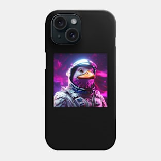 Vaporwave Retrowave Synthwave Duck Astronaut Space Fantasy Illustration Phone Case