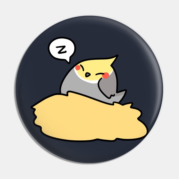 Nesting Cockatiel Pin by saradaboru