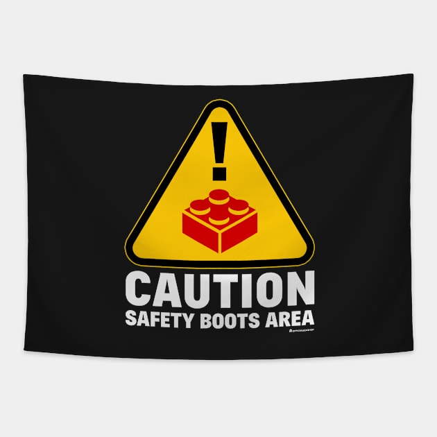 CAUTION - SAFETY BOOTS AREA Tapestry by officegeekshop