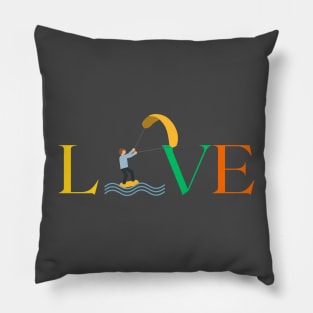 Love Kite Surfing Pillow